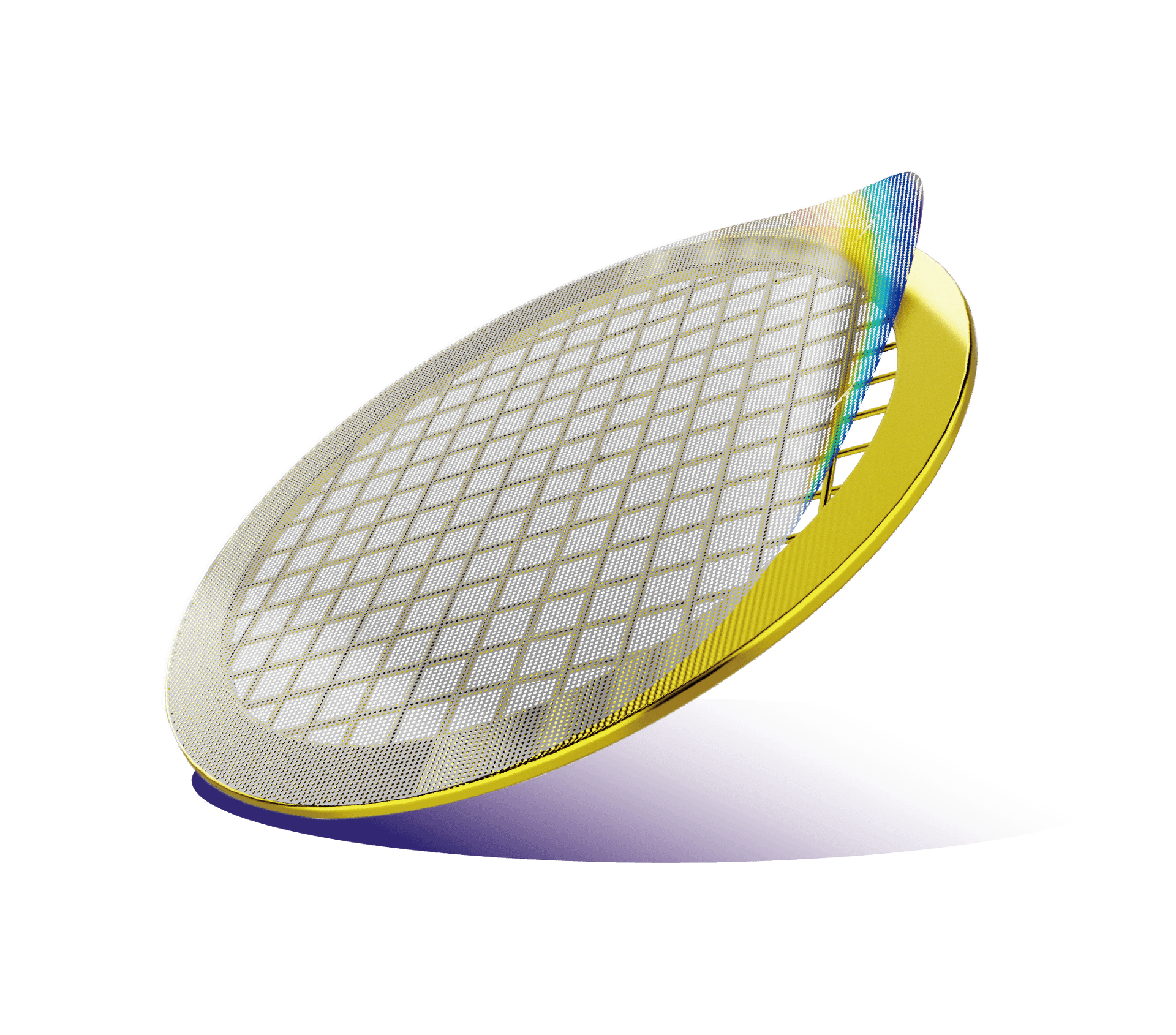 ANTcryo cryo-EM grid \u2014 gold mesh with amorphous NiTi alloy support film